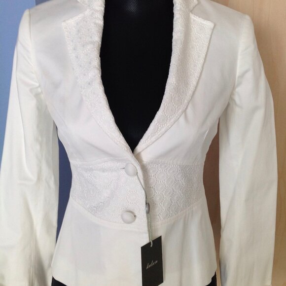 Kulson White Blazer - Size 2 - Picture 4 of 11